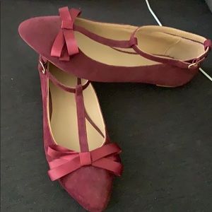 Anthropologie Maroon flats
